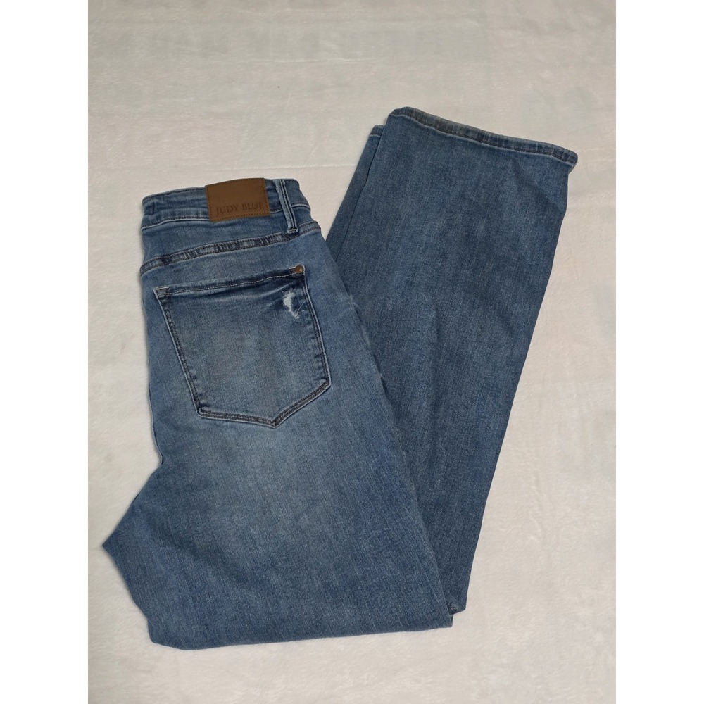 Judy Blue Womens 14W Light Washed Bootcut Stretch Denim Jeans Cowgirl